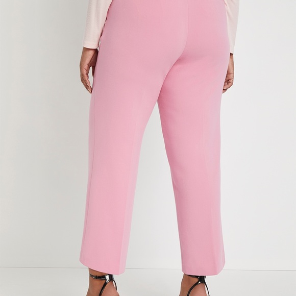 ELOQUII STRAIGHT LEG ANKLE PANT PINK - Picture 2 of 7